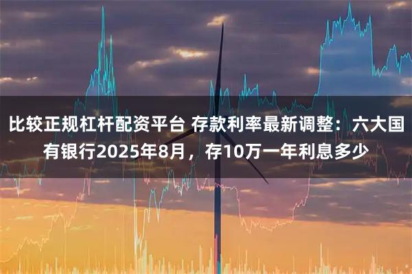 比较正规杠杆配资平台 存款利率最新调整：六大国有银行2025年8月，存10万一年利息多少